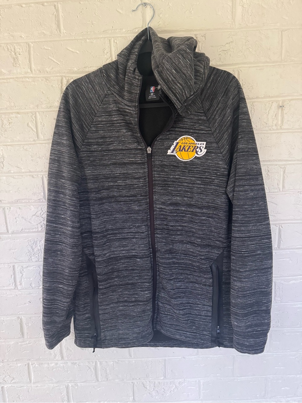 NBA Los Angeles Lakers Charcoal Full-Zip Performance hoodie